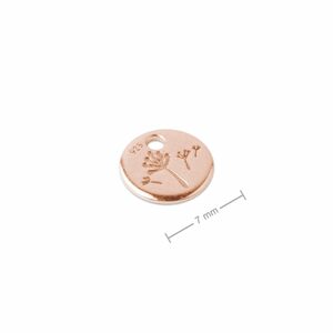 Stříbrný přívěsek pampeliška pozlacený 18K růžovým zlatem č.892 - 5 ks - 5 ks