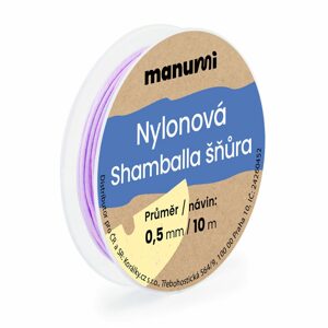 Manumi Nylonová šňůrka na Shamballa náramky 0,5mm/10m světle fialová č.9 - 5 ks - 5 ks