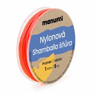 Manumi Nylonová šňůrka na Shamballa náramky 1mm/5m červená č.21 - 5 ks - 5 ks