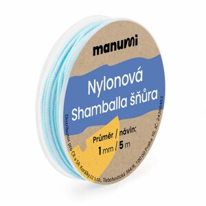 Manumi Nylonová šňůrka na Shamballa náramky 1mm/5m světle modrá č.22 - 5 ks - 5 ks