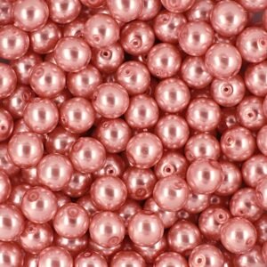 Voskové perle 8mm růžové - 110 ks