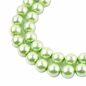 Voskové perle 8mm světle zelené - 110 ks