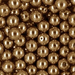 Voskové perle 10mm hnědé - 90 ks