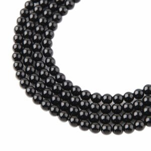 Voskové perle 4mm černé - 225 ks