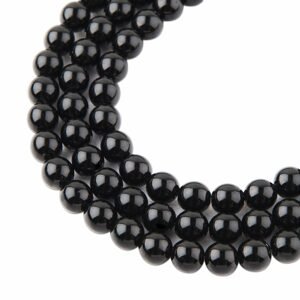 Voskové perle 6mm černé - 150 ks
