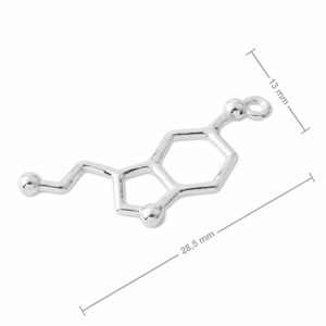Stříbrný přívěsek chemický vzorec serotonin č.975 - 5 ks - 5 ks