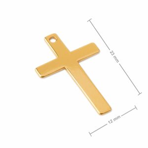 Stříbrný přívěsek kříž pozlacený 24K zlatem č.1134 - 5 ks - 5 ks