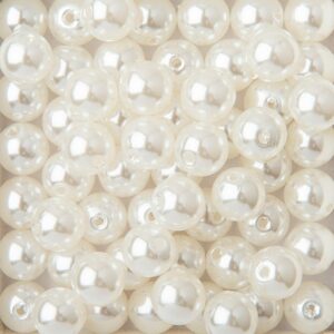 Plastové korálky imitace perel 10mm - 180 ks