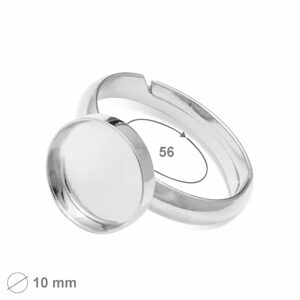 Stříbrný základ na prsten s lůžkem 10mm č.1253 - 3 ks