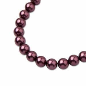 PRECIOSA a.s. Preciosa kulatá perla MAXIMA 6mm Pearl Effect Light Burgundy - 60 ks