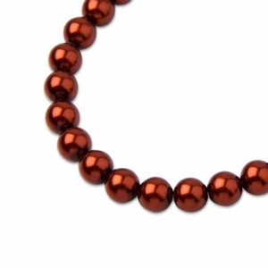 PRECIOSA a.s. Preciosa kulatá perla MAXIMA 6mm Pearl Effect Dark Copper - 60 ks