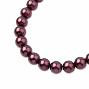PRECIOSA a.s. Preciosa kulatá perla MAXIMA 8mm Pearl Effect Light Burgundy - 45 ks