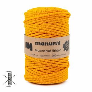 Manumi Macramé šňůra 5mm žlutá - 1 ks