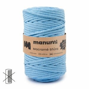 Manumi Macramé šňůra 5mm světle modrá - 1 ks