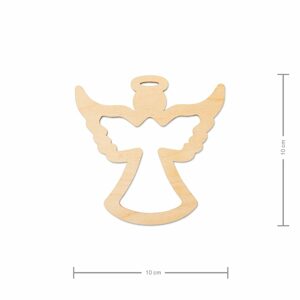 Dřevěný výřez anděl 10cm - 3 ks
