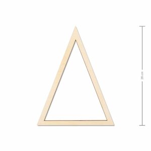 Dřevěný výřez trojúhelník 26cm - 1 ks