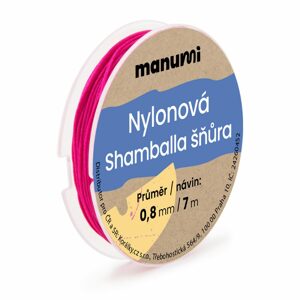 Manumi Nylonová šňůrka na Shamballa náramky 0,8mm/7m tmavě růžová č.33 - 1 ks