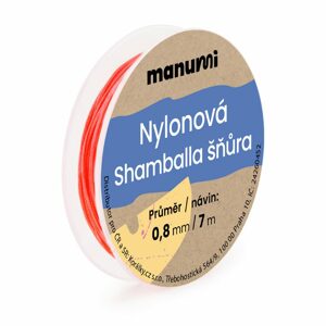Manumi Nylonová šňůrka na Shamballa náramky 0,8mm/7m červená č.34 - 1 ks