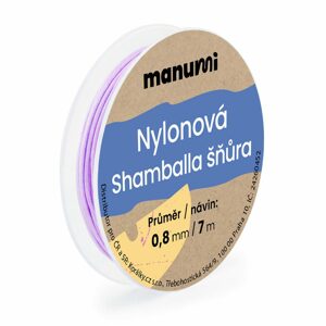 Manumi Nylonová šňůrka na Shamballa náramky 0,8mm/7m světle fialová č.36 - 1 ks