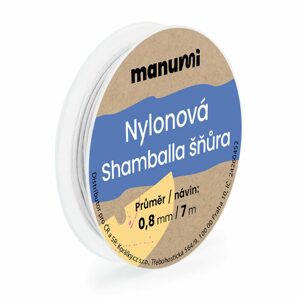 Manumi Nylonová šňůrka na Shamballa náramky 0,8mm/7m světle šedá č.39 - 1 ks