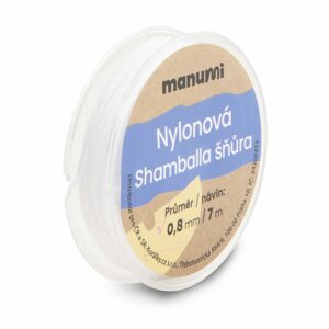 Manumi Nylonová šňůrka na Shamballa náramky 0,8mm/7m bílá č.31 - 5 ks - 5 ks