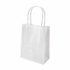 Dárková papírová taška nepotištěná 20ks bílá - 1 balení