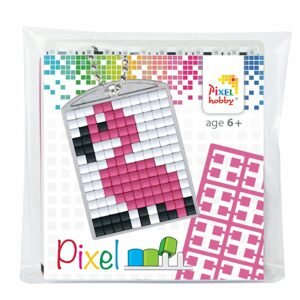 Pixelhobby Pixel klíčenka plameňák nebo papoušek - 1 ks