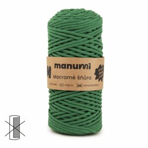 Manumi Macramé šňůra 3mm zelená - 1 ks