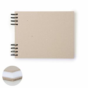 Sprapbookové kroužkové album 24 listů A5 v přírodní barvě s bílým papírem 300g/m² - 1 ks