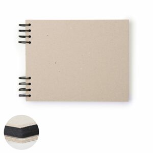 Sprapbookové kroužkové album 24 listů A5 v přírodní barvě s černým papírem 300g/m² - 1 ks