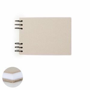 Sprapbookové kroužkové album 24 listů A6 v přírodní barvě s bílým papírem 300g/m² - 1 ks
