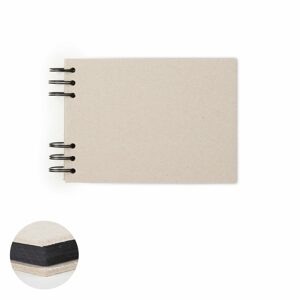 Sprapbookové kroužkové album 24 listů A6 v přírodní barvě s černým papírem 300g/m² - 1 ks