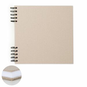 Sprapbookové kroužkové album na šířku 24 listů 22x22cm v přírodní barvě s bílým papírem 300g/m² - 1 ks