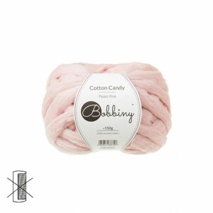 Bobbiny Macramé příze Cotton Candy pastel pink - 1 ks