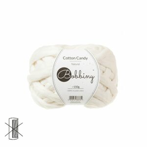 Bobbiny Macramé příze Cotton Candy natural - 1 ks