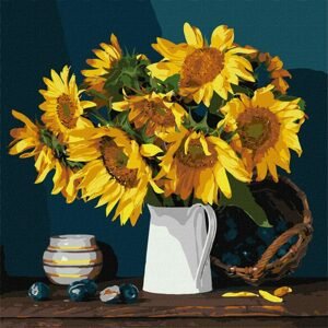 Ideyka Malování podle čísel obraz se slunečnicemi 40х40cm - 1 ks