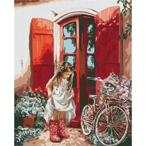 Ideyka Malování podle čísel obraz s vintage dívkou 40х50cm - 1 ks