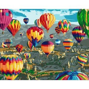 Ideyka Malování podle čísel obraz s horkovzdušnými balóny 40х50cm - 1 ks