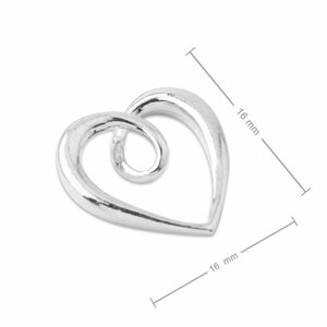 Stříbrný přívěsek srdce č.496 - 1 ks