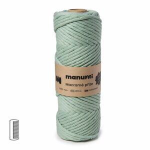 Manumi Macramé příze stáčená 5mm eukalyptus - 1 ks
