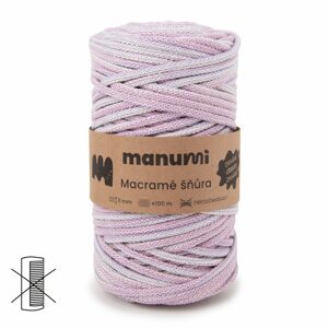 Manumi Macramé šňůra 5mm světle růžovo-fialová - 1 ks