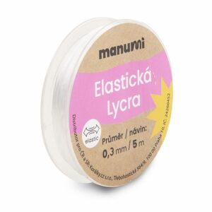 Manumi Elastická lycra 0,3mm/25m bílá - 1 ks