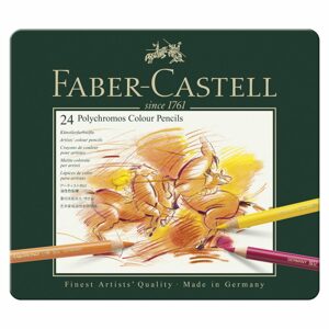 Faber-Castell sada pastelek Polychromos v plechové krabičce 24ks - 1 sada