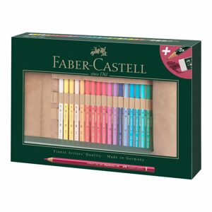 Faber-Castell sada pastelek Polychromos v koženém pouzdře 30ks - 1 sada