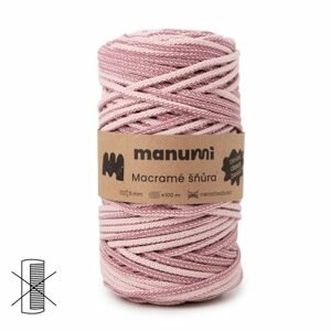 Manumi Macramé šňůra 5mm růžový mix - 1 ks