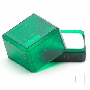 Dárková krabička na šperk zelená 38x38x33mm - 1 ks